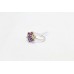 Women's 925 Sterling Silver Natural Amethyst topaz garnet gem stone Ring A 60